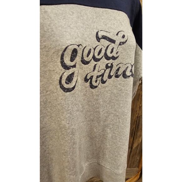 Aerie happy camper good times fleece lined slub sweater warm winter S nostalgia - Picture 4 of 8